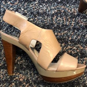 Michael Kors Shoes - Like new nude Michael Kors platform, stack heels Michael Kors Shoes - Like new nude Michael Kors platform, stack heels
